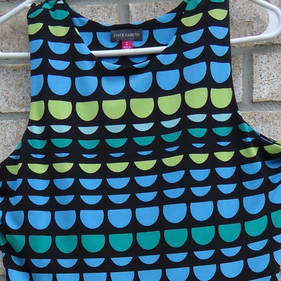 SIZE S. Vince Camuto stretch geometric design dress. - Picture 6 of 8